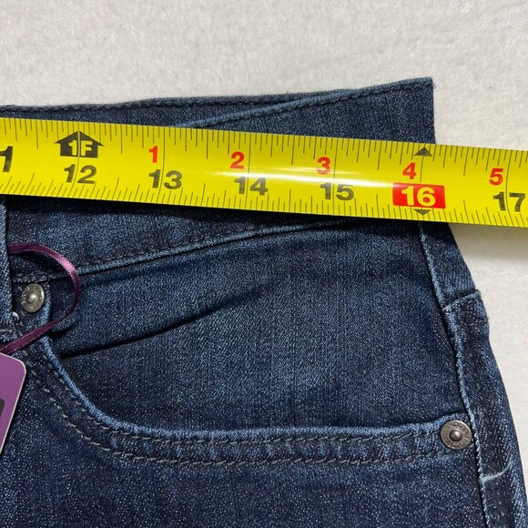 Gloria Vanderbilt Amanda Womens Mid-Rise Tapered Blue Slimming Jeans Size 12 NWT - Picture 7 of 10